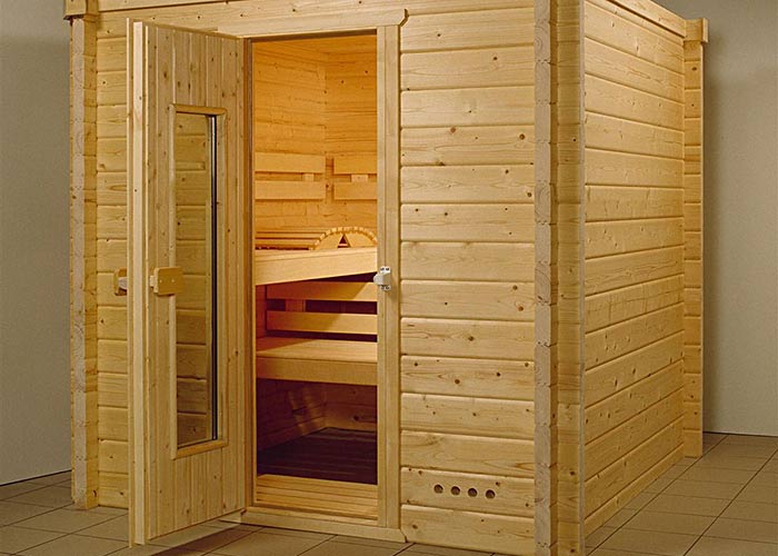 Blockbohlensauna Viereck