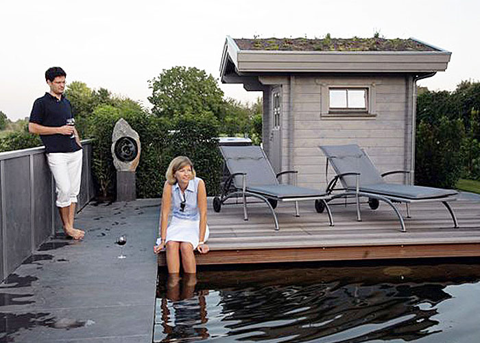 Gartensauna am Schwimmteich