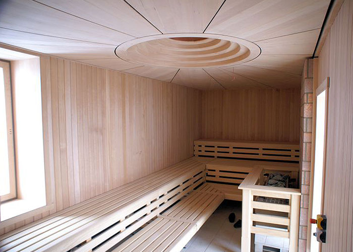 Gartensauna Holz-Decke
